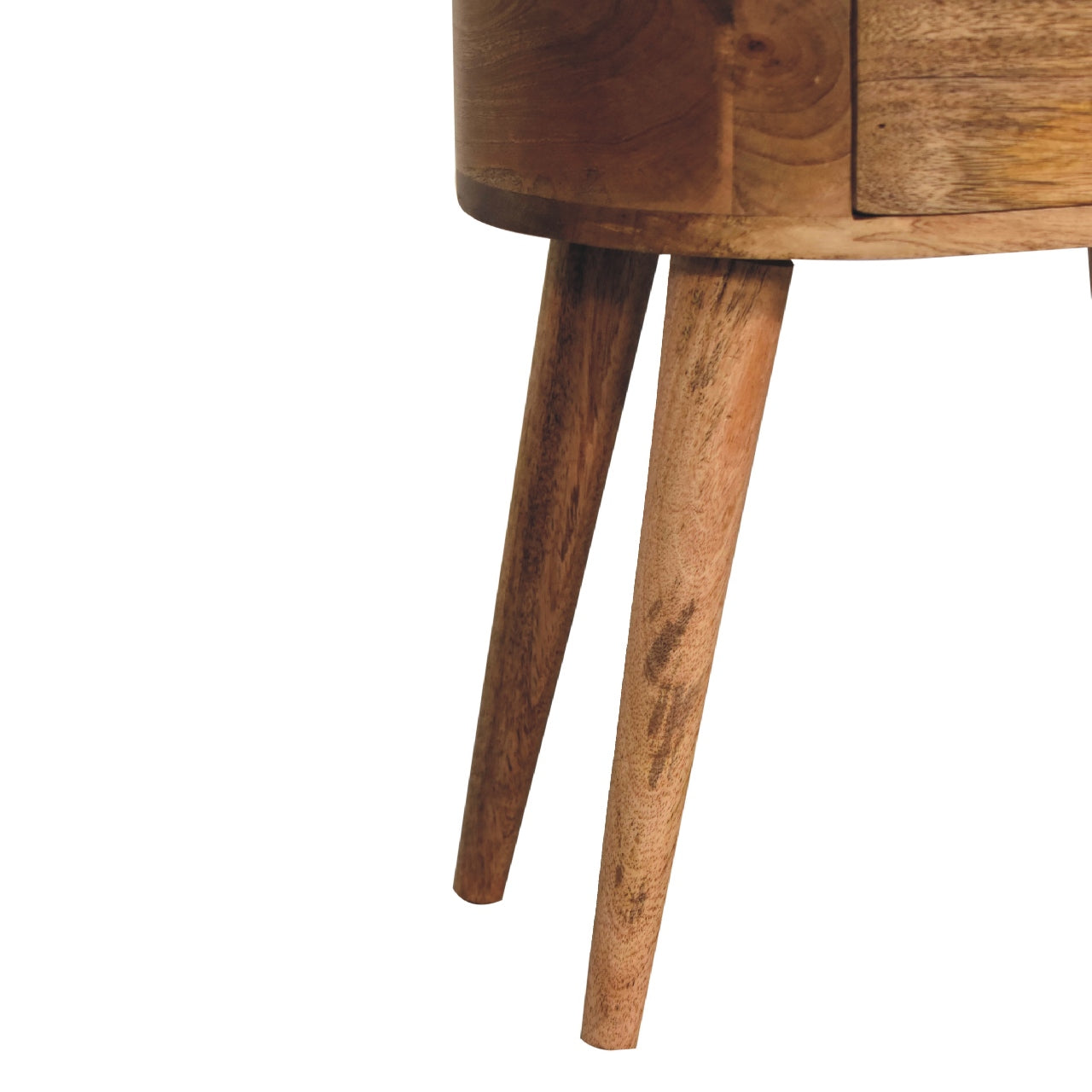 Cote Furniture | Small Rounded Bedside Table Table - Oak  Compact, Bedside Tables IN3330