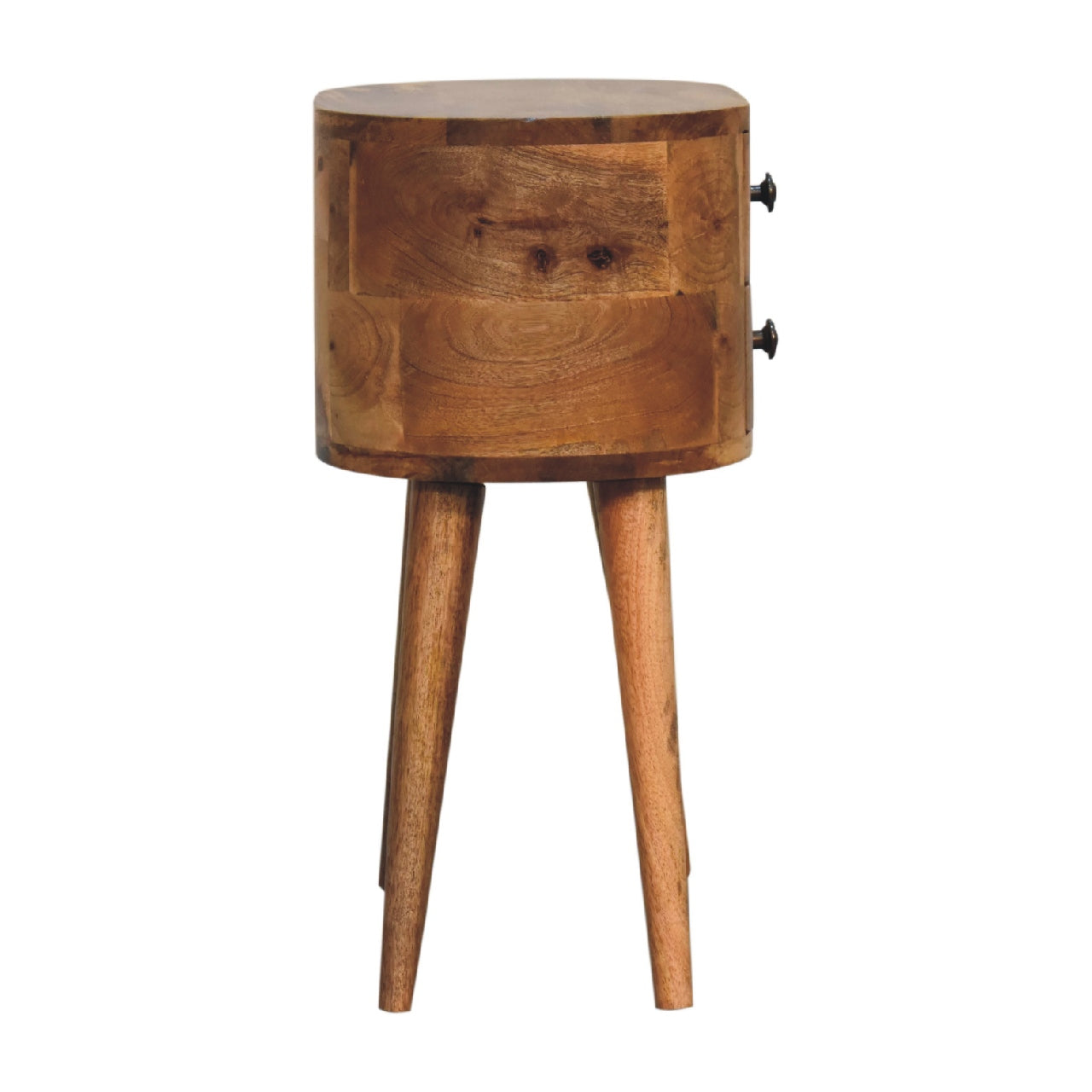 Cote Furniture | Small Rounded Bedside Table Table - Oak  Compact, Bedside Tables IN3330