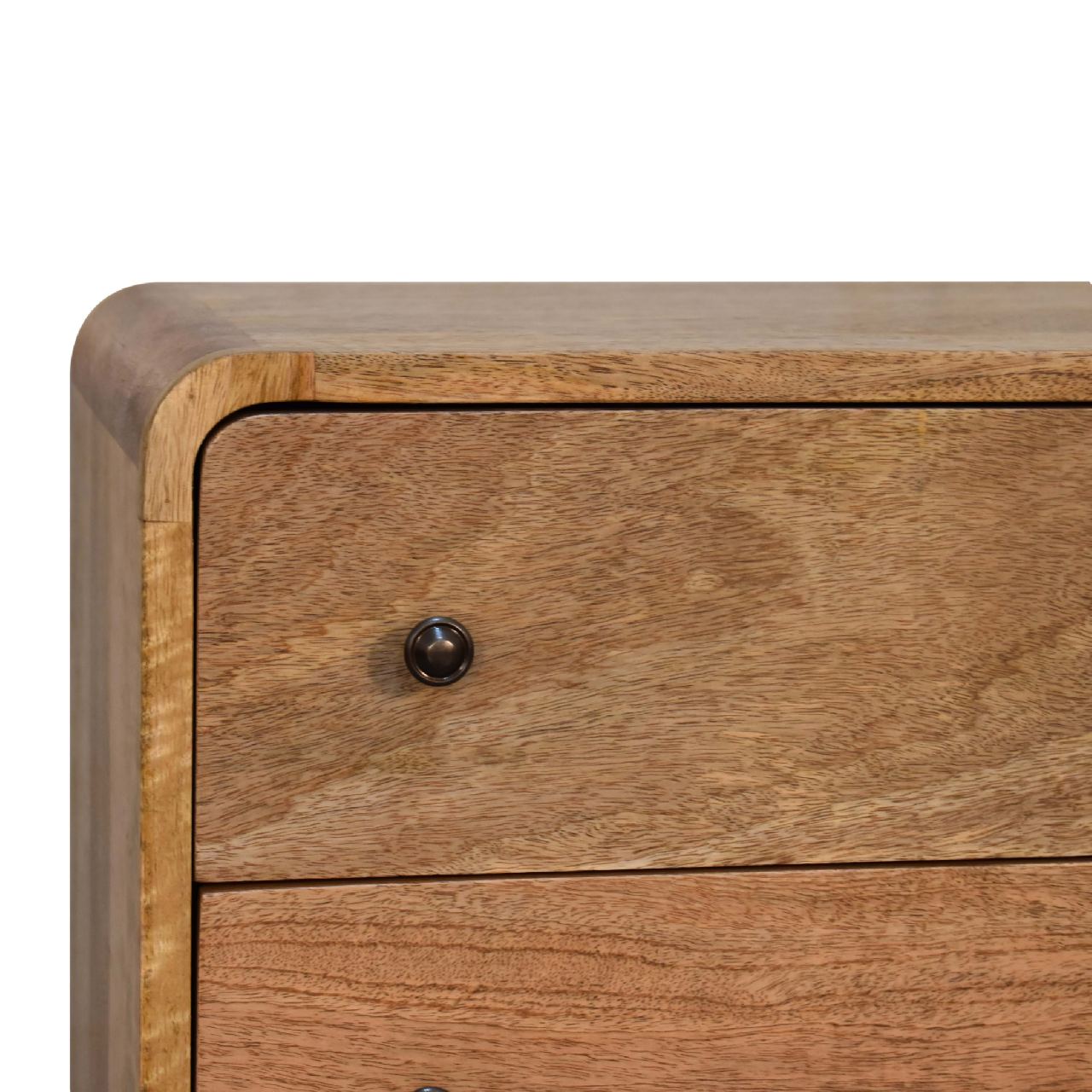 Cote Furniture | Small Curved Chest of Drawers - Oak Compact, Curved, Chest of Drawers IN3341