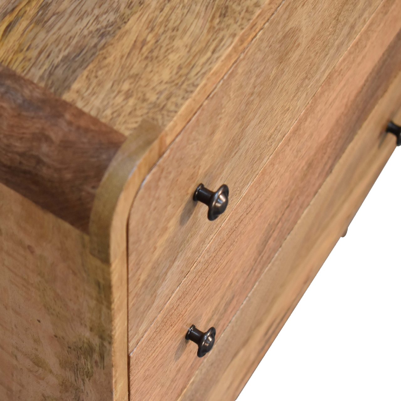 Cote Furniture | Small Curved Chest of Drawers - Oak Compact, Curved, Chest of Drawers IN3341