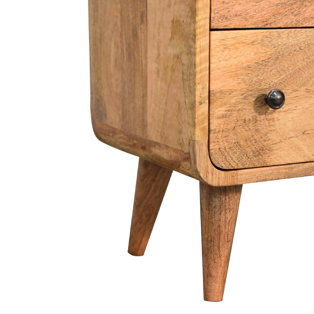 Cote Furniture | Small Curved Chest of Drawers - Oak Compact, Curved, Chest of Drawers IN3341