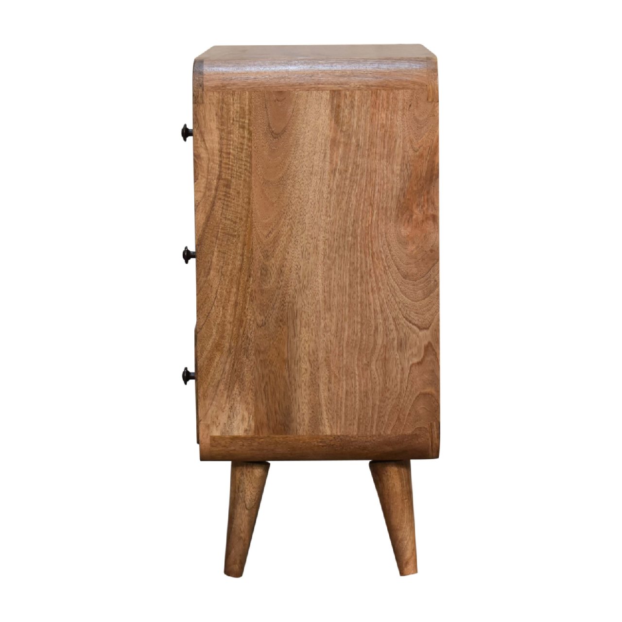 Cote Furniture | Small Curved Chest of Drawers - Oak Compact, Curved, Chest of Drawers IN3341