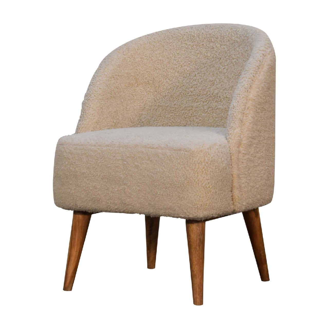 Cote Furniture | Boucle Tub Chair - Cream  Sofas & Seating, Accent Chairs & Armchairs IN3356