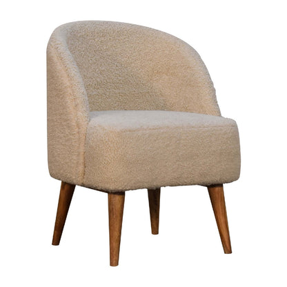 Cote Furniture | Boucle Tub Chair - Cream  Sofas & Seating, Accent Chairs & Armchairs IN3356