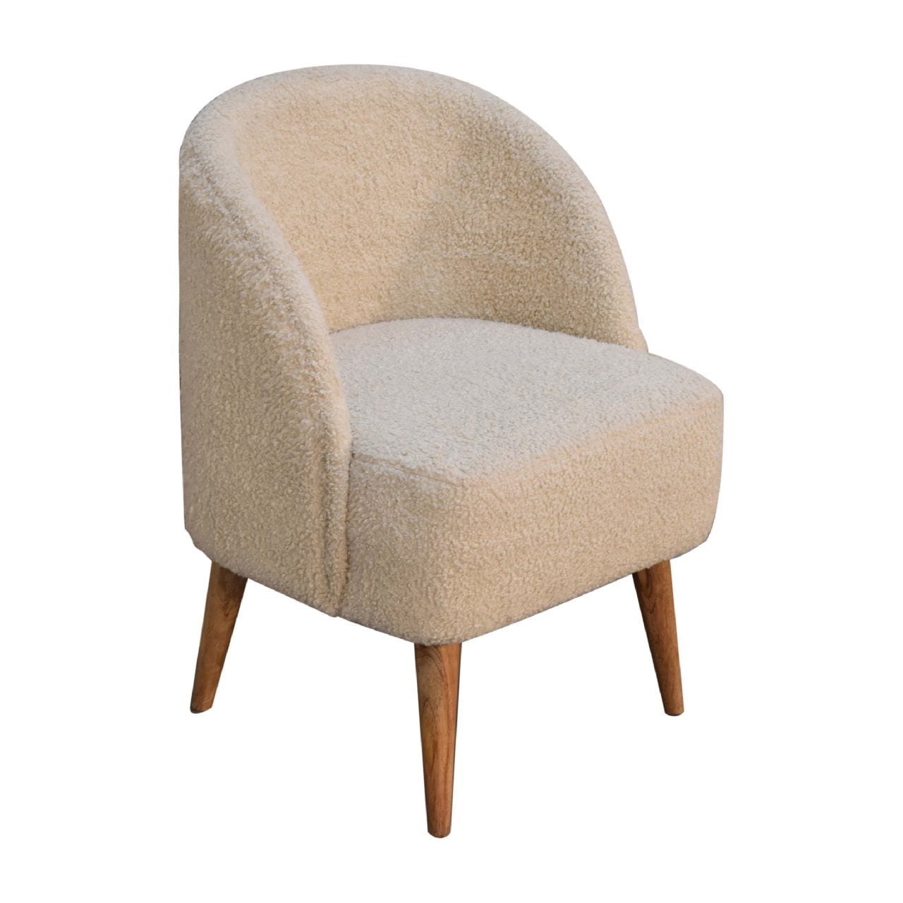 Cote Furniture | Boucle Tub Chair - Cream  Sofas & Seating, Accent Chairs & Armchairs IN3356