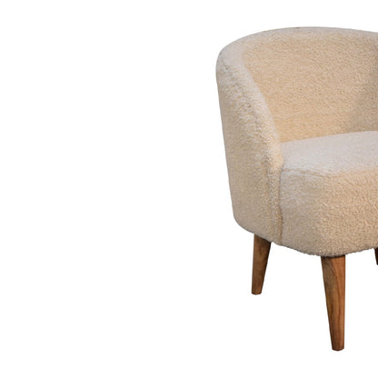 Cote Furniture | Boucle Tub Chair - Cream  Sofas & Seating, Accent Chairs & Armchairs IN3356