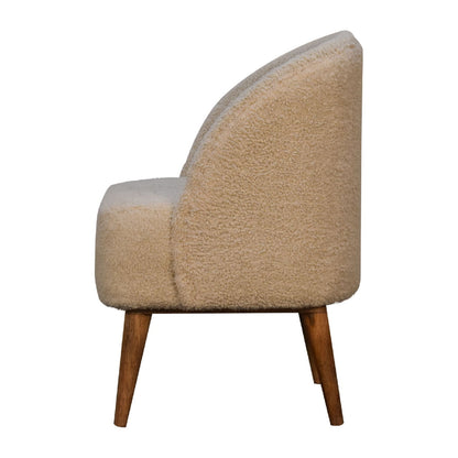 Cote Furniture | Boucle Tub Chair - Cream  Sofas & Seating, Accent Chairs & Armchairs IN3356