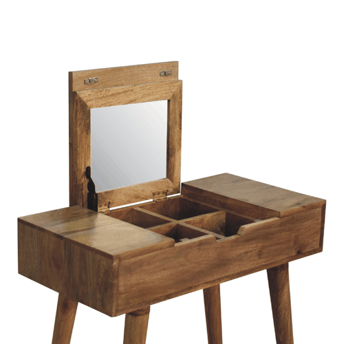 Cote Furniture | Small Dressing Table With Mirror - Oak  Compact, Dressing Tables & Desks IN3362