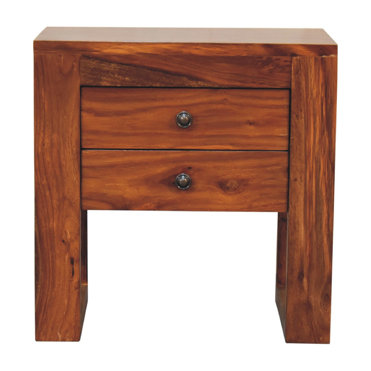 Cote Furniture | U-Square Bedside Table - Honey  Bedside Tables IN3378