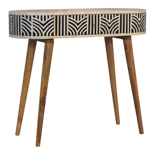 Cote Furniture | Edessa White Pattern Console Table - Oak Edessa, Console Tables IN3383