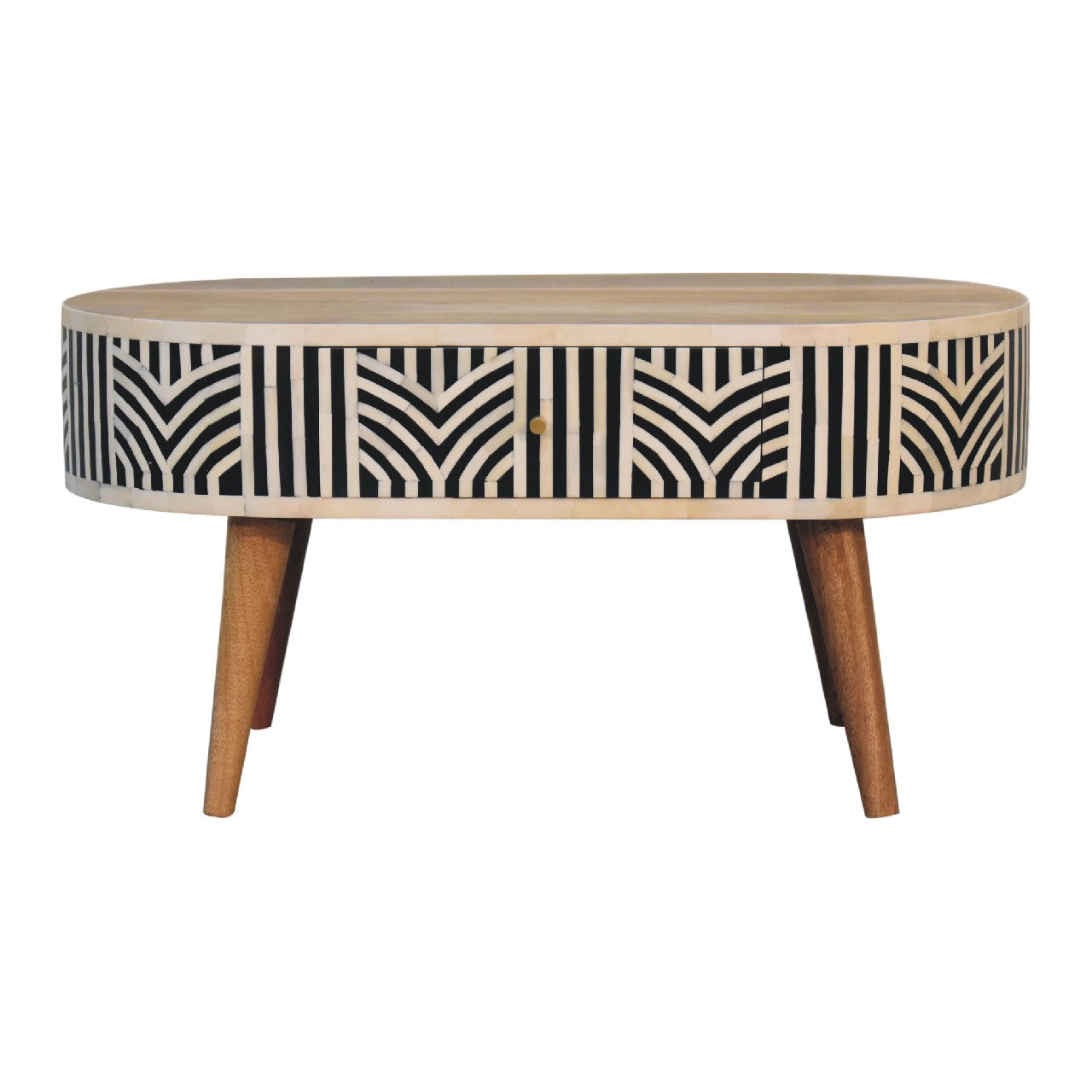 Cote Furniture | Edessa White Pattern Coffee Table - Oak Edessa, Coffee Tables IN3384