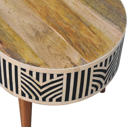 Cote Furniture | Edessa White Pattern Coffee Table - Oak Edessa, Coffee Tables IN3384