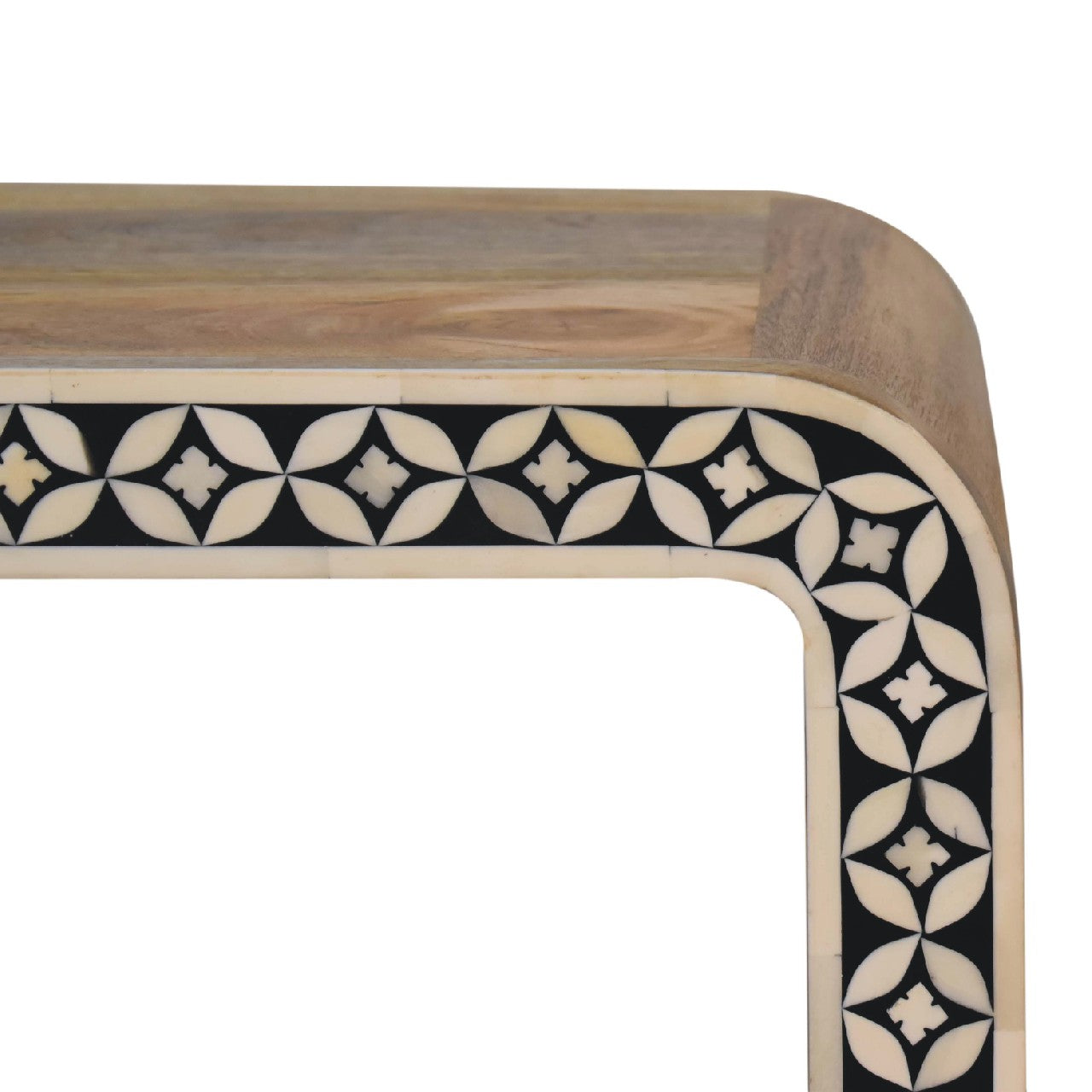 Cote Furniture | Edessa White Pattern Side Table - Oak Edessa, Side Tables IN3385