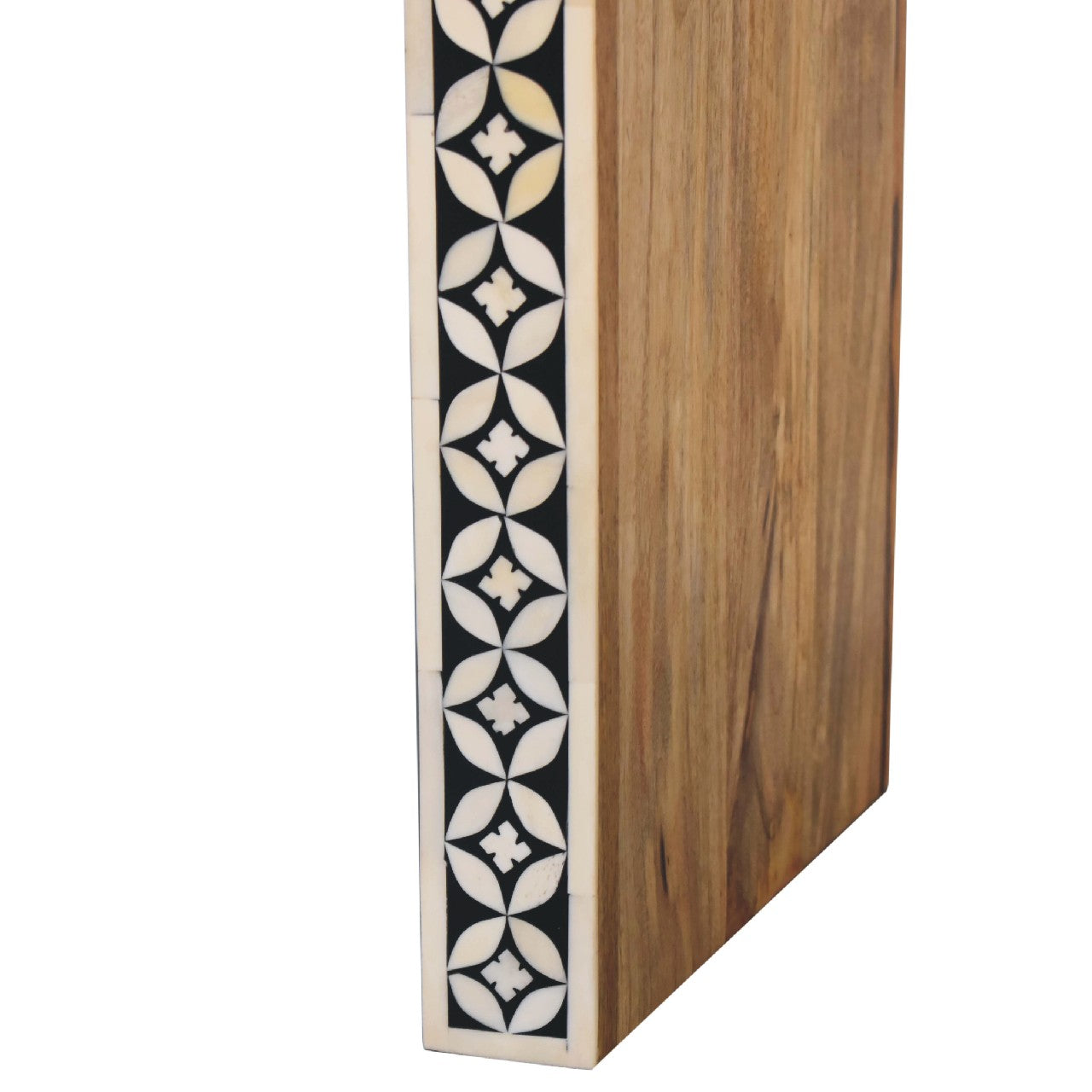 Cote Furniture | Edessa White Pattern Side Table - Oak Edessa, Side Tables IN3385