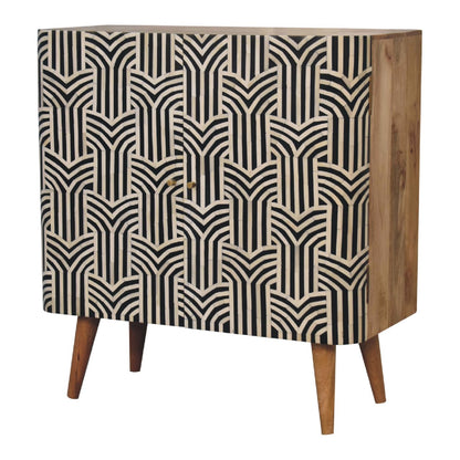 Cote Furniture | Edessa White Pattern Cabinet - Oak Edessa, Cupboards IN3392