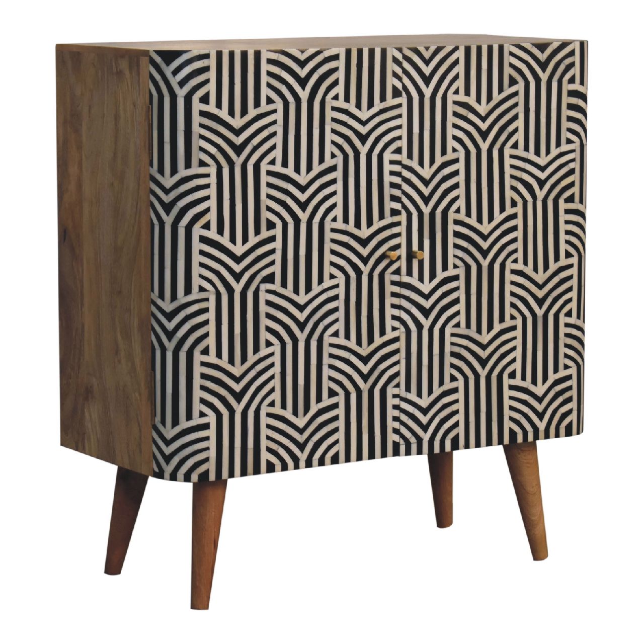 Cote Furniture | Edessa White Pattern Cabinet - Oak Edessa, Cupboards IN3392