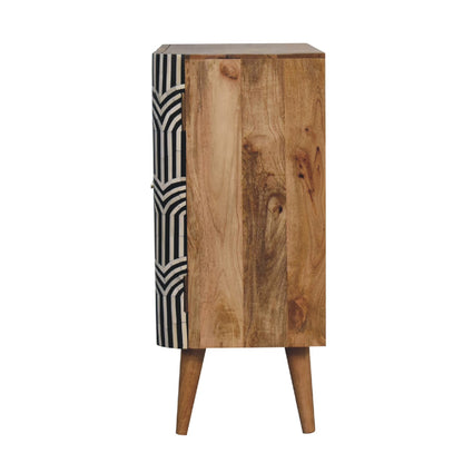 Cote Furniture | Edessa White Pattern Cabinet - Oak Edessa, Cupboards IN3392