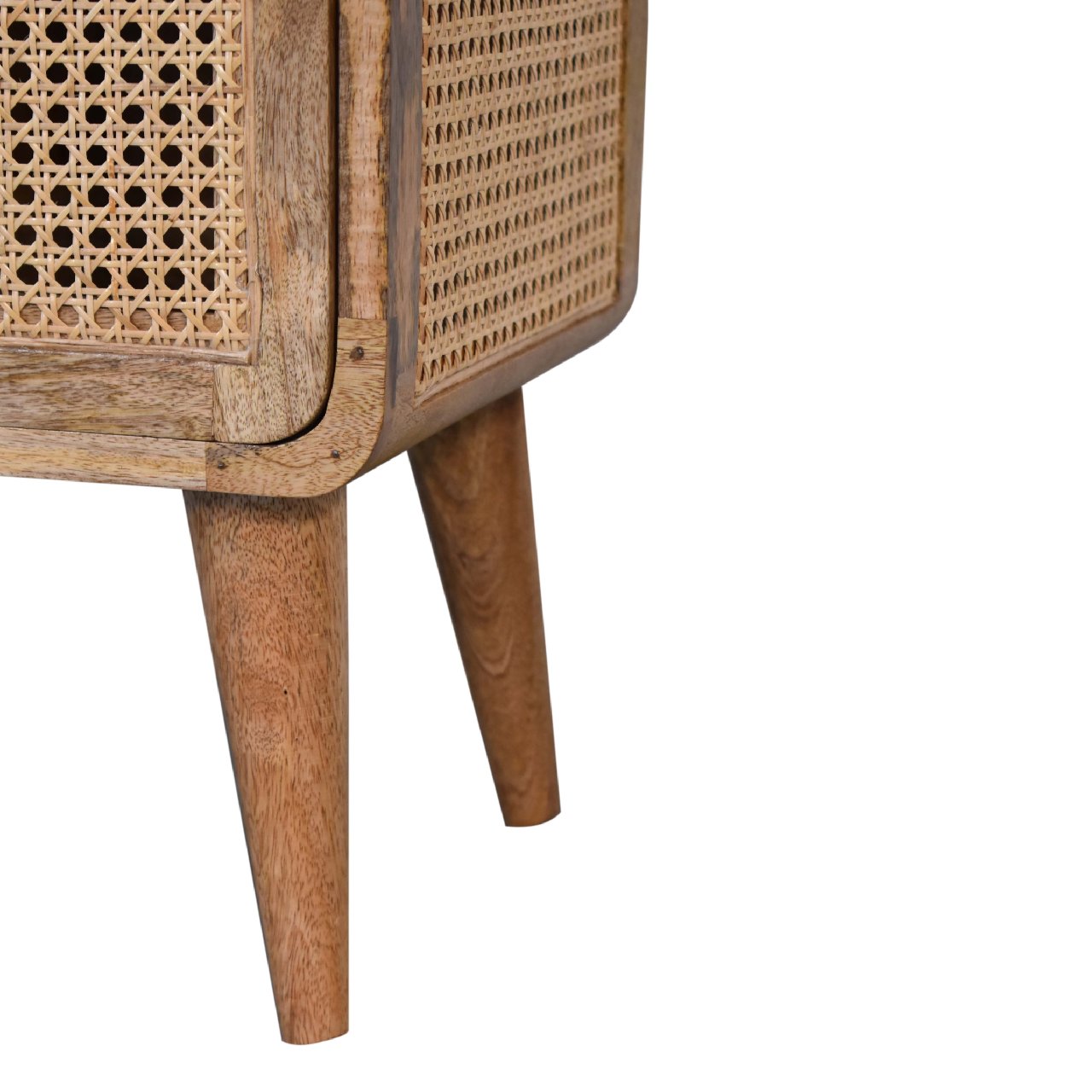 Cote Furniture | Larrisa Rattan Woven Door Bedside Table - Oak Rattan,  IN3399