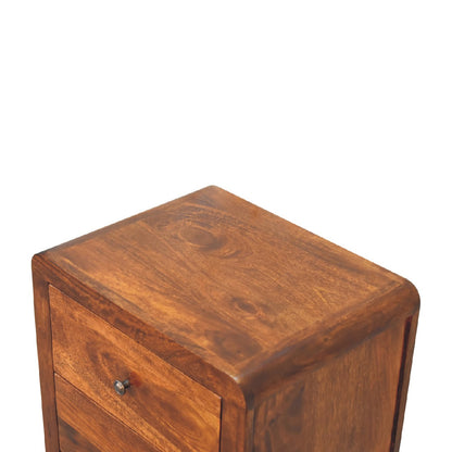 Cote Furniture | Aspen Bedside Table 3 Drawer - Chestnut Aspen, Bedside Tables IN3402