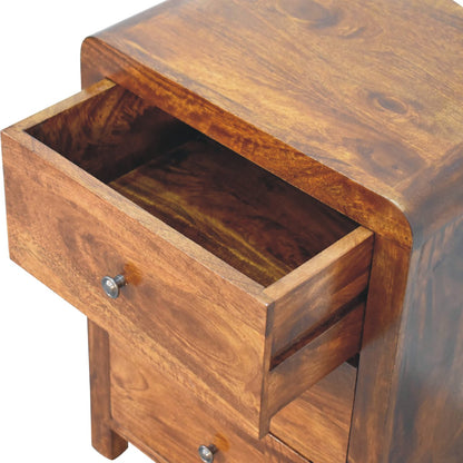 Cote Furniture | Aspen Bedside Table 3 Drawer - Chestnut Aspen, Bedside Tables IN3402