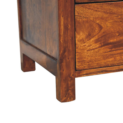 Cote Furniture | Aspen Bedside Table 3 Drawer - Chestnut Aspen, Bedside Tables IN3402