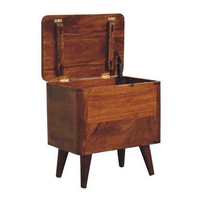 Cote Furniture | Lid-up Storage Stool - Chestnut  Hallway Seating & Storage IN3403