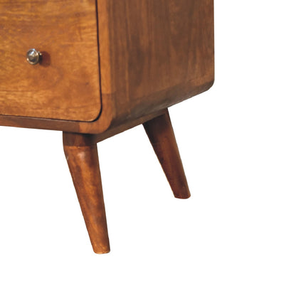 Cote Furniture | Large Curved Chest of Drawers 6 Drawer - Chestnut Chest of Drawers IN3404