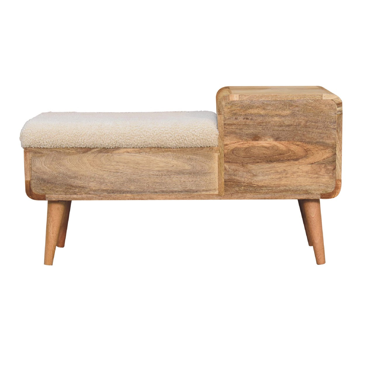 Cote Furniture | Boucle Carved Telephone Table & Seat - Oak Hallway Seating & Storage IN3407