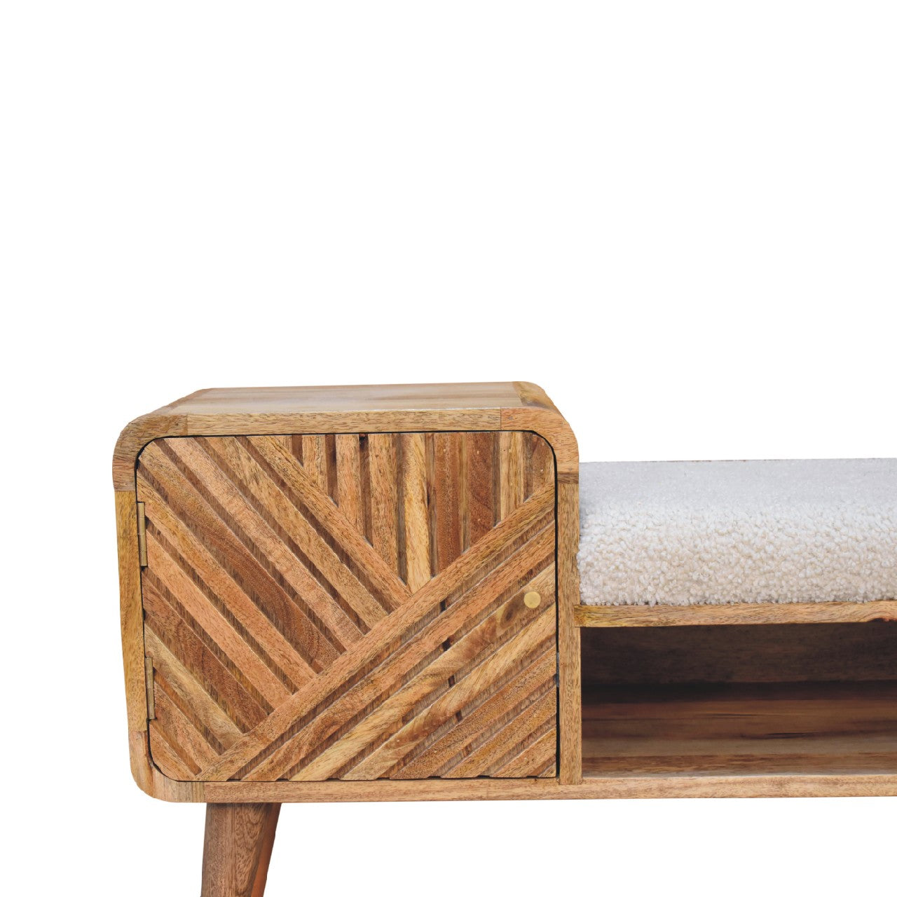 Cote Furniture | Boucle Carved Telephone Table & Seat - Oak Hallway Seating & Storage IN3407