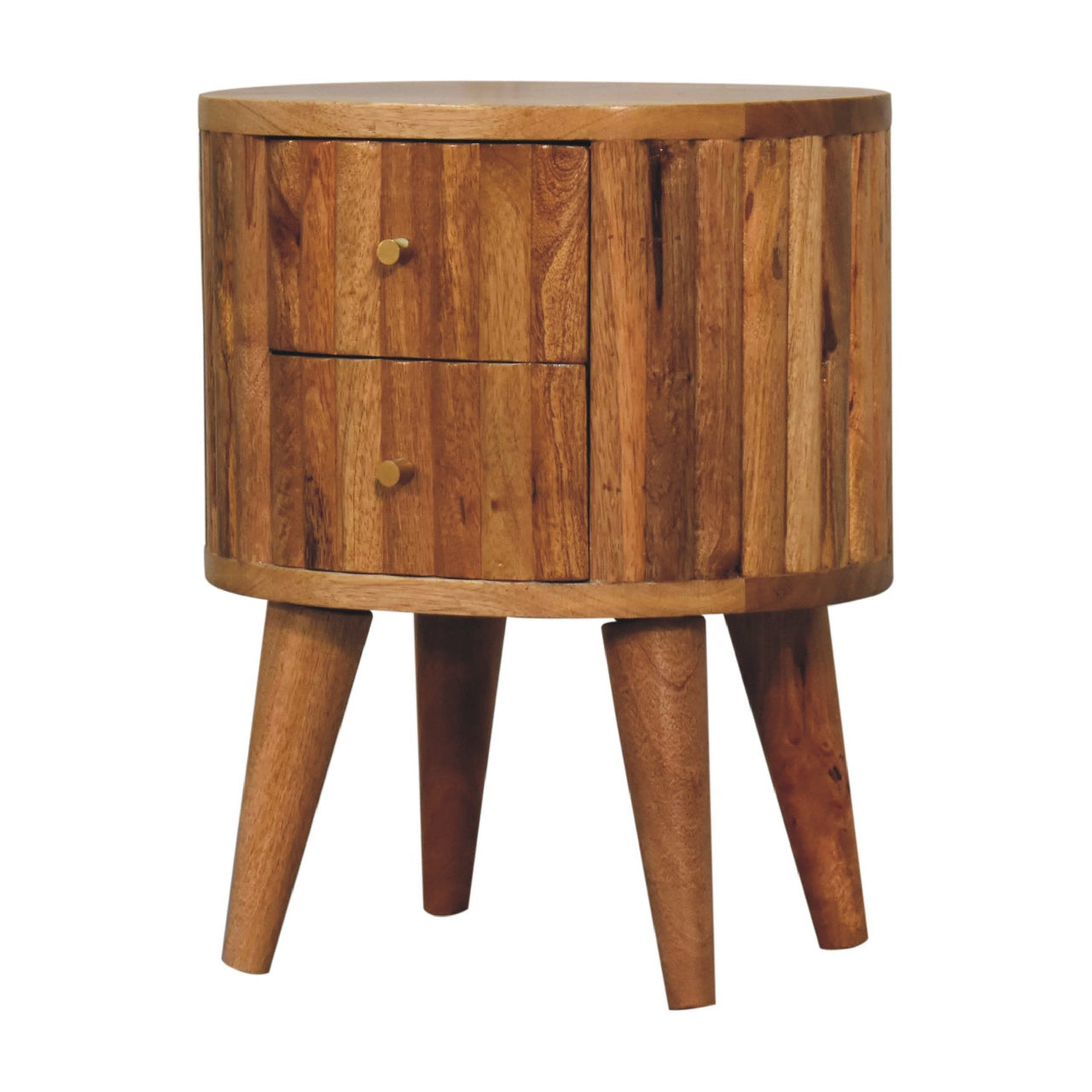 Cote Furniture | Stripe Bedside Table - Oak Stripe, Bedside Tables IN3421