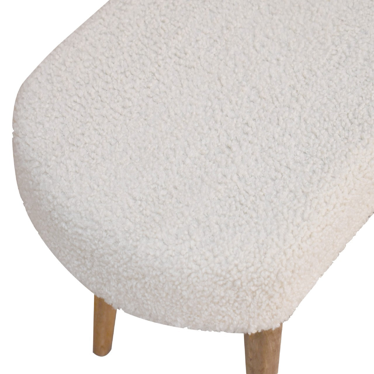 Cote Furniture | Boucle Nordic Bench - Cream  Hallway Seating & Storage, Accent Chairs & Armchairs IN3435