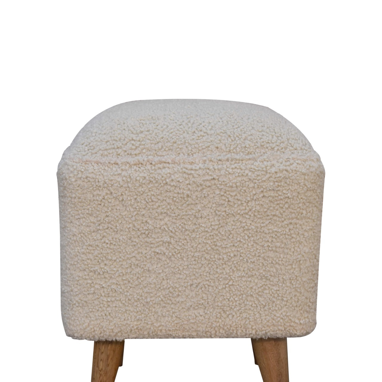 Cote Furniture | Boucle Squoval Footstool - Cream  Footstools IN3438