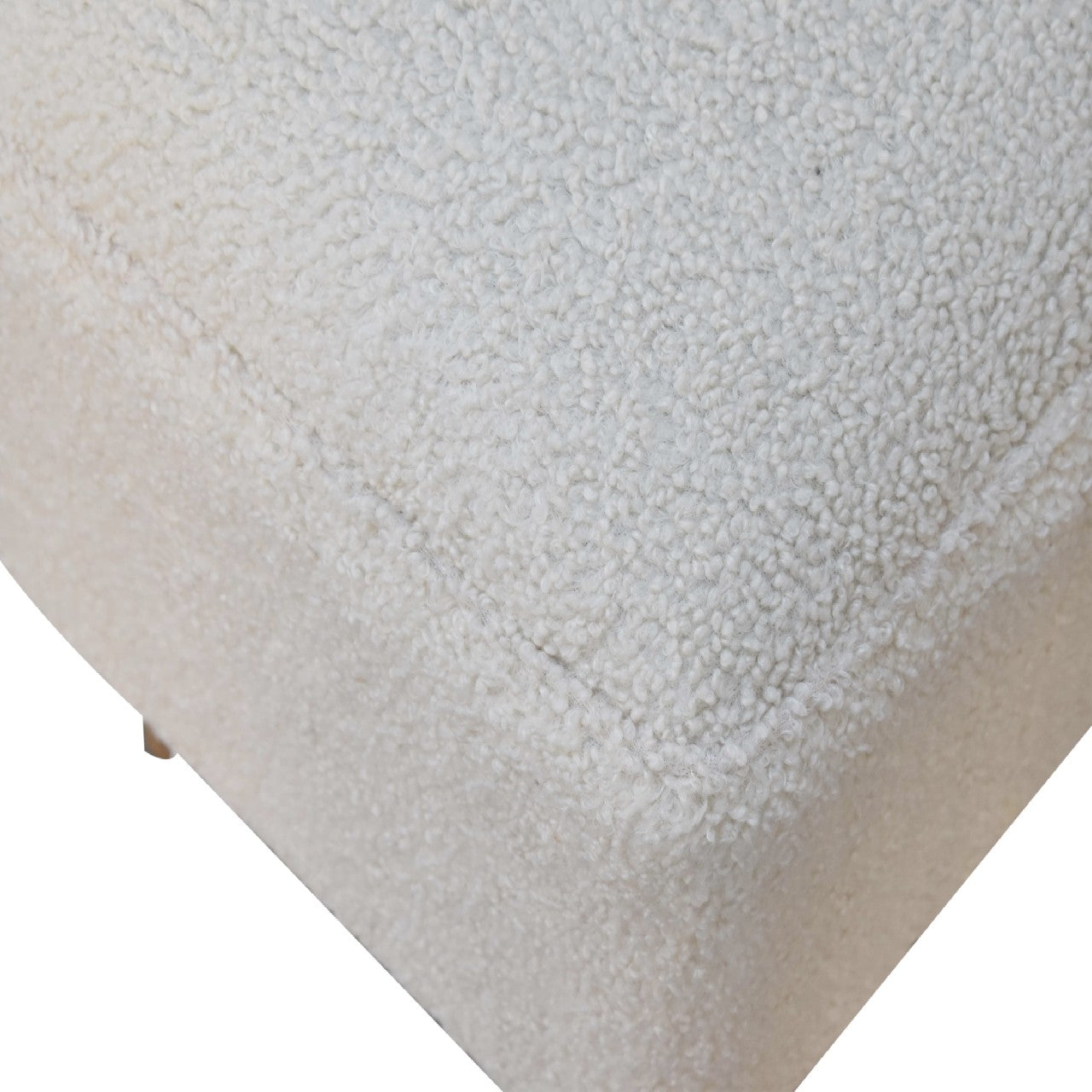 Cote Furniture | Boucle Squoval Footstool - Cream  Footstools IN3438