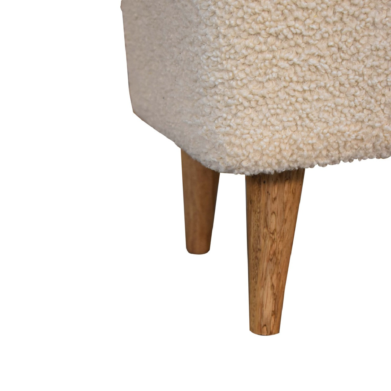 Cote Furniture | Boucle Squoval Footstool - Cream  Footstools IN3438