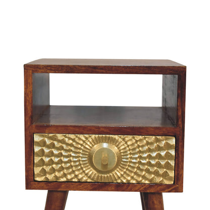 Cote Furniture | Eden Small Bedside Table - Chestnut  Compact, Eden, Bedside Tables IN3444