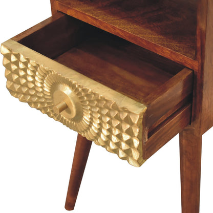 Cote Furniture | Eden Small Bedside Table - Chestnut  Compact, Eden, Bedside Tables IN3444