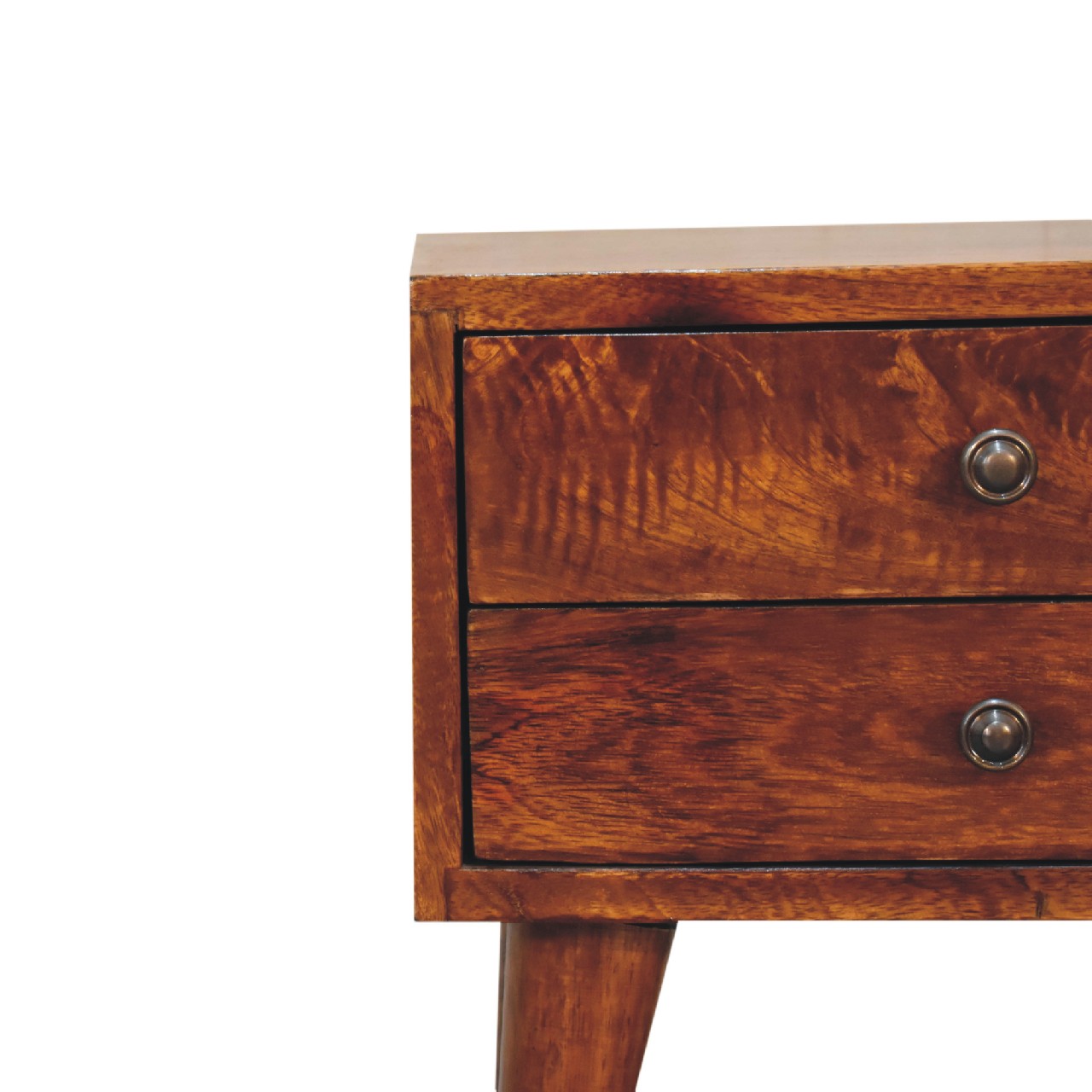 Cote Furniture | Small Modern Bedside Table - Chestnut  Compact, Bedside Tables IN3450