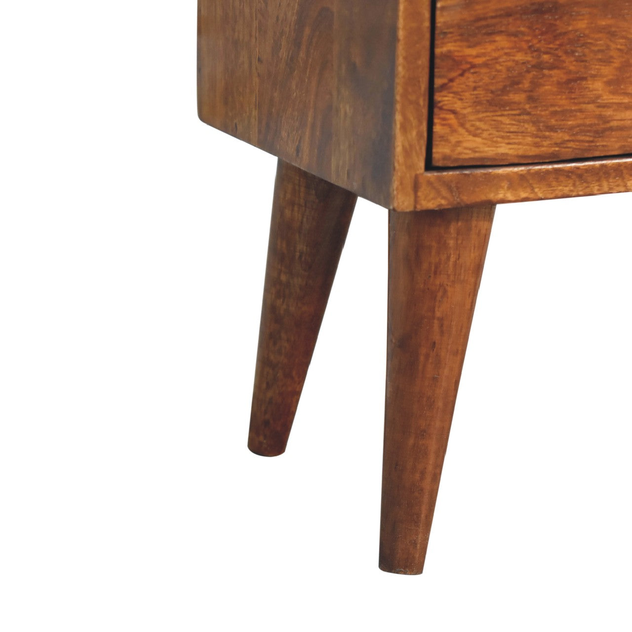 Cote Furniture | Small Modern Bedside Table - Chestnut  Compact, Bedside Tables IN3450