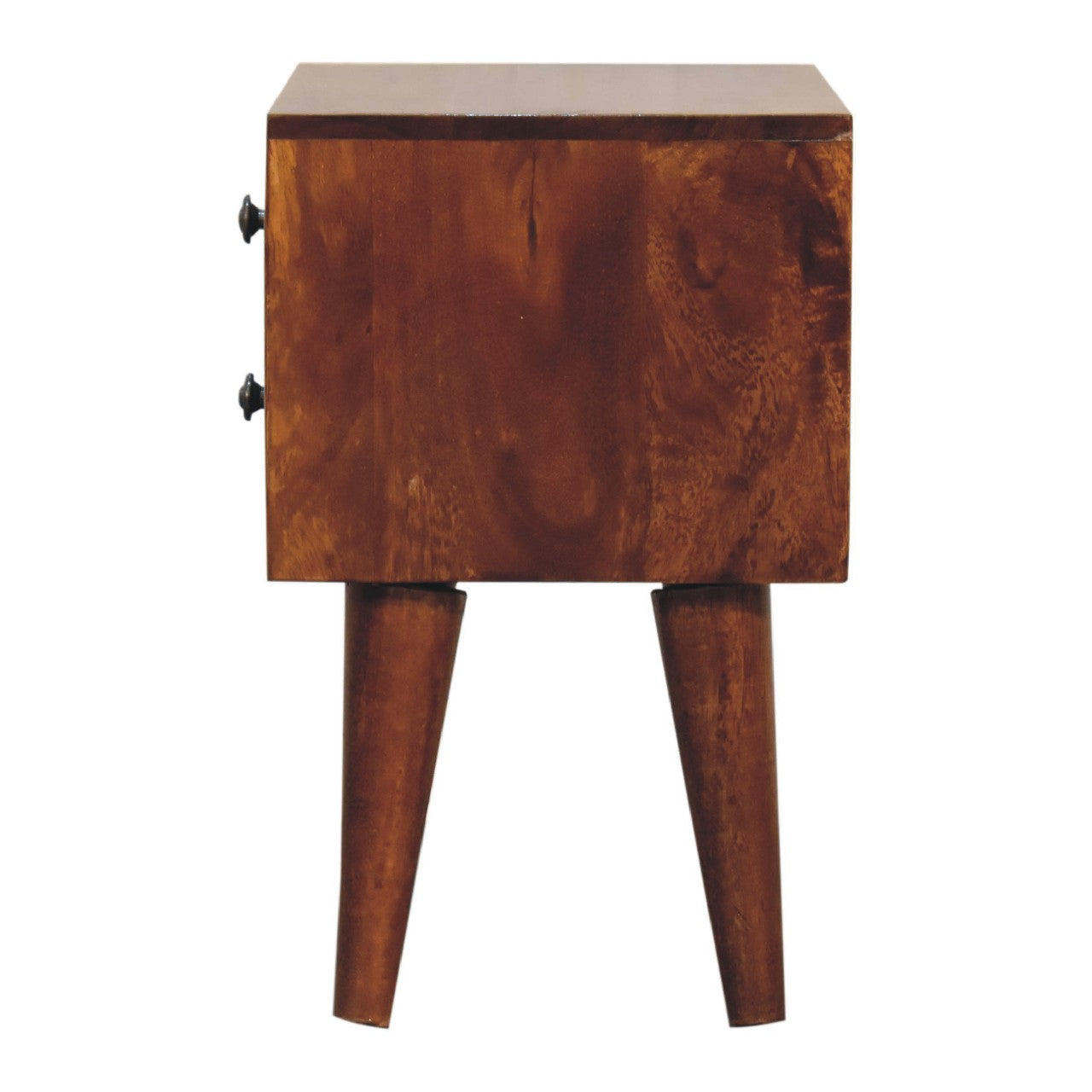 Cote Furniture | Small Modern Bedside Table - Chestnut  Compact, Bedside Tables IN3450