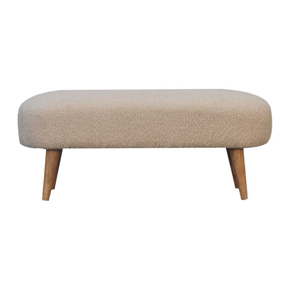 Cote Furniture | Boucle Hallway Bench - Cream Hallway Seating & Storage, Accent Chairs & Armchairs IN3452