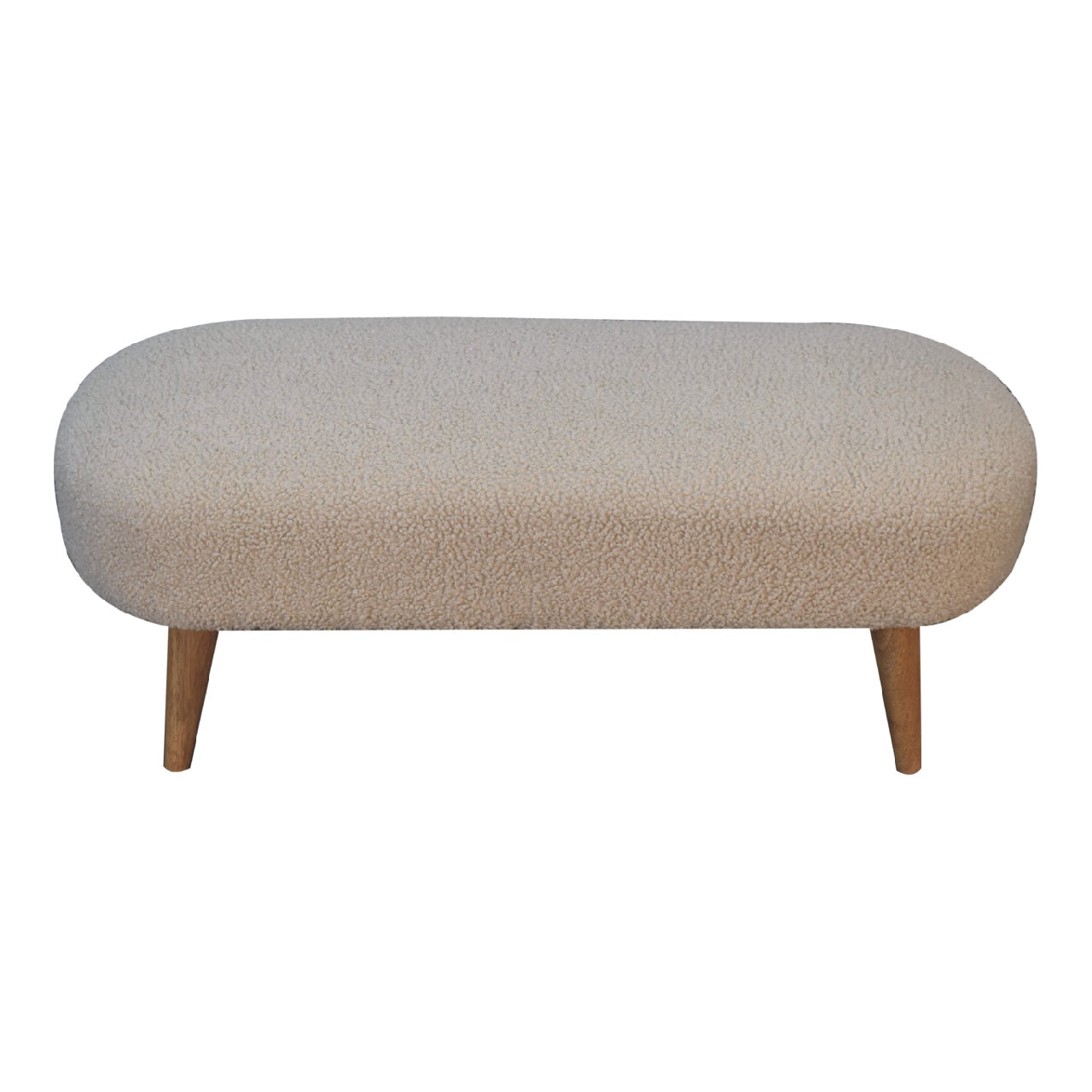 Cote Furniture | Boucle Hallway Bench - Cream Hallway Seating & Storage, Accent Chairs & Armchairs IN3452