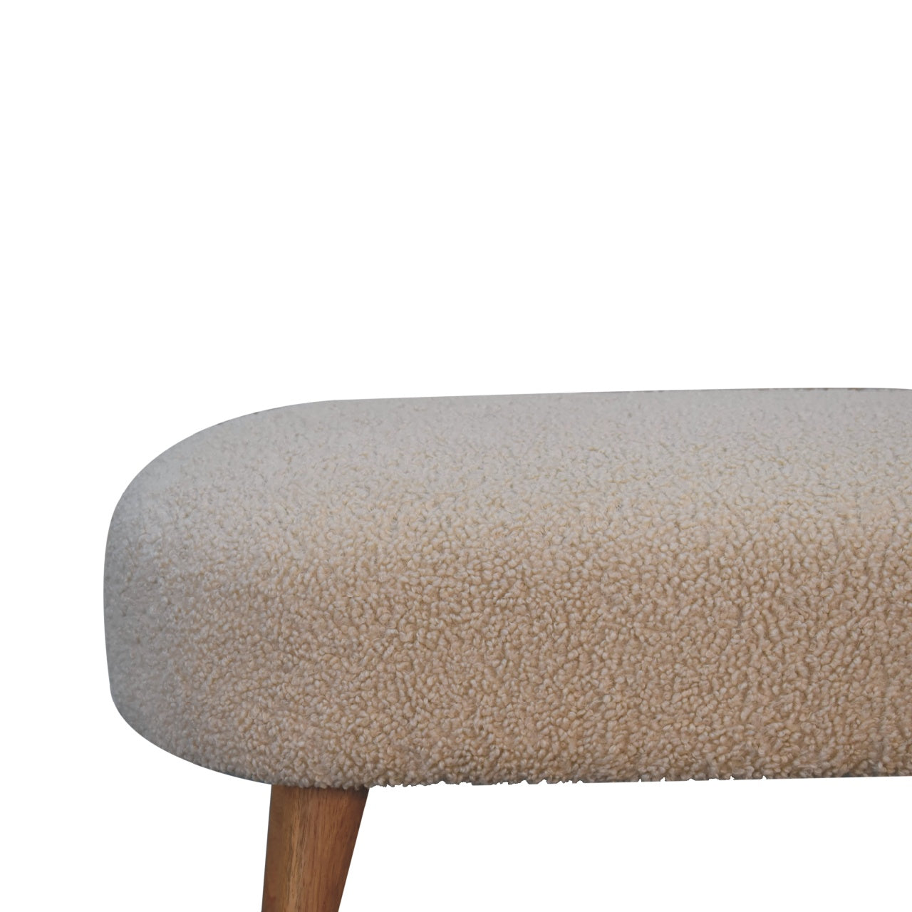 Cote Furniture | Boucle Hallway Bench - Cream Hallway Seating & Storage, Accent Chairs & Armchairs IN3452