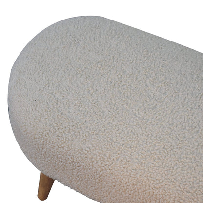 Cote Furniture | Boucle Hallway Bench - Cream Hallway Seating & Storage, Accent Chairs & Armchairs IN3452