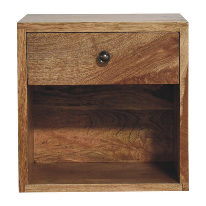 Cote Furniture | Floating Small Classic Bedside Table (Wall Mounted) - Oak  Compact, Bedside Tables IN3455