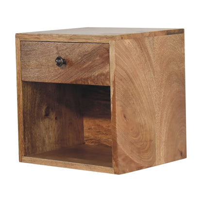 Cote Furniture | Floating Small Classic Bedside Table (Wall Mounted) - Oak  Compact, Bedside Tables IN3455