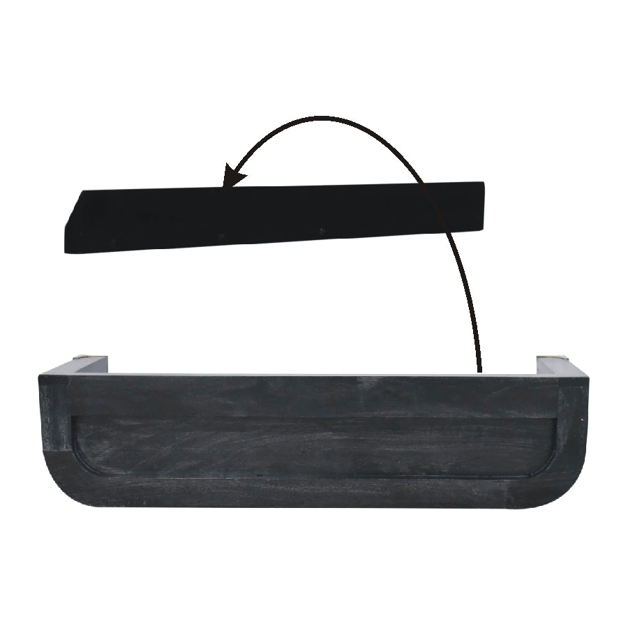 Cote Furniture | Indira Floating Console Table (Wall Mounted) - Black Ash Indira, Console Tables IN3457