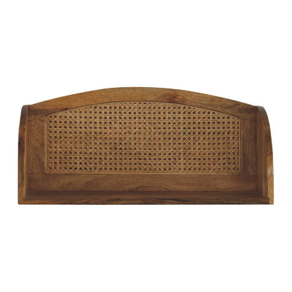 Cote Furniture | Larissa Rattan Open Shelf (Wall Mounted) - Oak Rattan,  IN3462