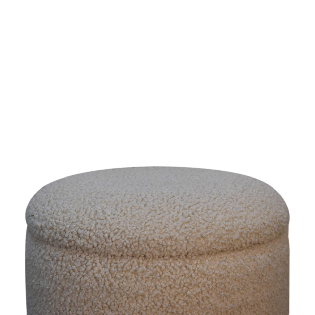 Cote Furniture | Boucle Storage Footstool - Cream  Footstools IN3476