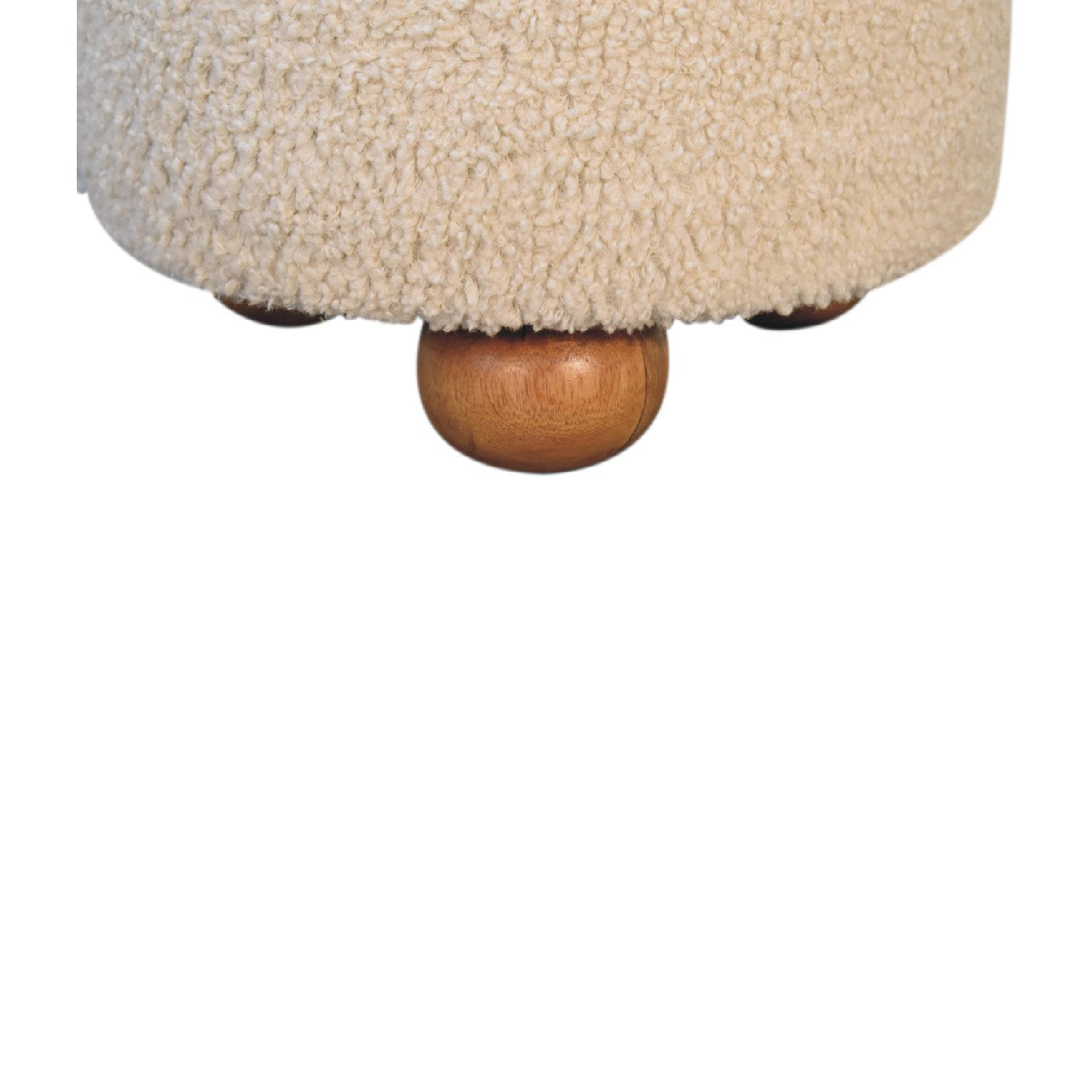 Cote Furniture | Boucle Storage Footstool - Cream  Footstools IN3476