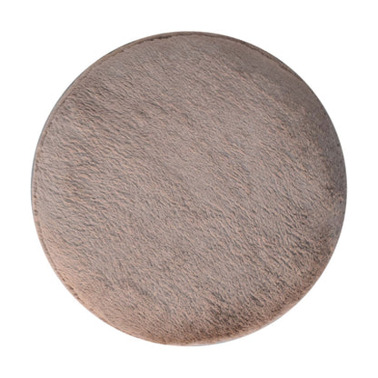 Cote Furniture | Faux Fur Round Ball Footstool - Mocha  Mocha, Footstools IN3477